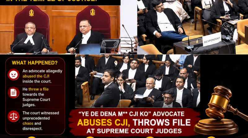 Meta Title: Alleged Disruption During Supreme Court Hearing Sparks Debate on Courtroom Conduct Meta Description: Reports of an alleged courtroom disruption during Supreme Court proceedings have triggered discussions on judicial decorum, legal ethics, and respect for India's highest court.