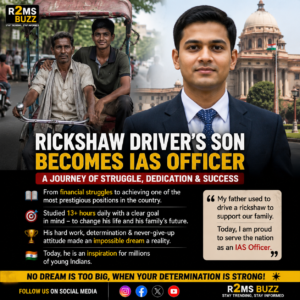 Rickshaw Driver Son Becomes IAS Officer, Rickshaw Driver's Son IAS, IAS Officer Success Story, UPSC Success Story, UPSC Topper Story, IAS Motivation, UPSC Motivation, Inspirational Story India, Civil Services Exam, UPSC Exam 2026, IAS Officer Journey, From Rickshaw to IAS, Poor Family Success Story, Hard Work Success Story, Student Motivation, UPSC Preparation, IAS Aspirants, Indian IAS Officer, Education News, India News, Viral News, Breaking News, Motivational Story, Real Life Success Story, UPSC Inspiration, Dream Big, Hard Work Pays Off, Inspirational News, R2MS Buzz, Latest India News
