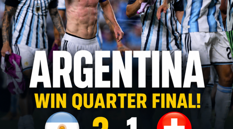 Argentina Storm Into FIFA World Cup 2026 Semi-Finals! ⚽🔥 Argentina delivered another dominant performance, defeating Switzerland 3-1 in the quarter-final to book their place in the FIFA World Cup 2026 semi-finals.