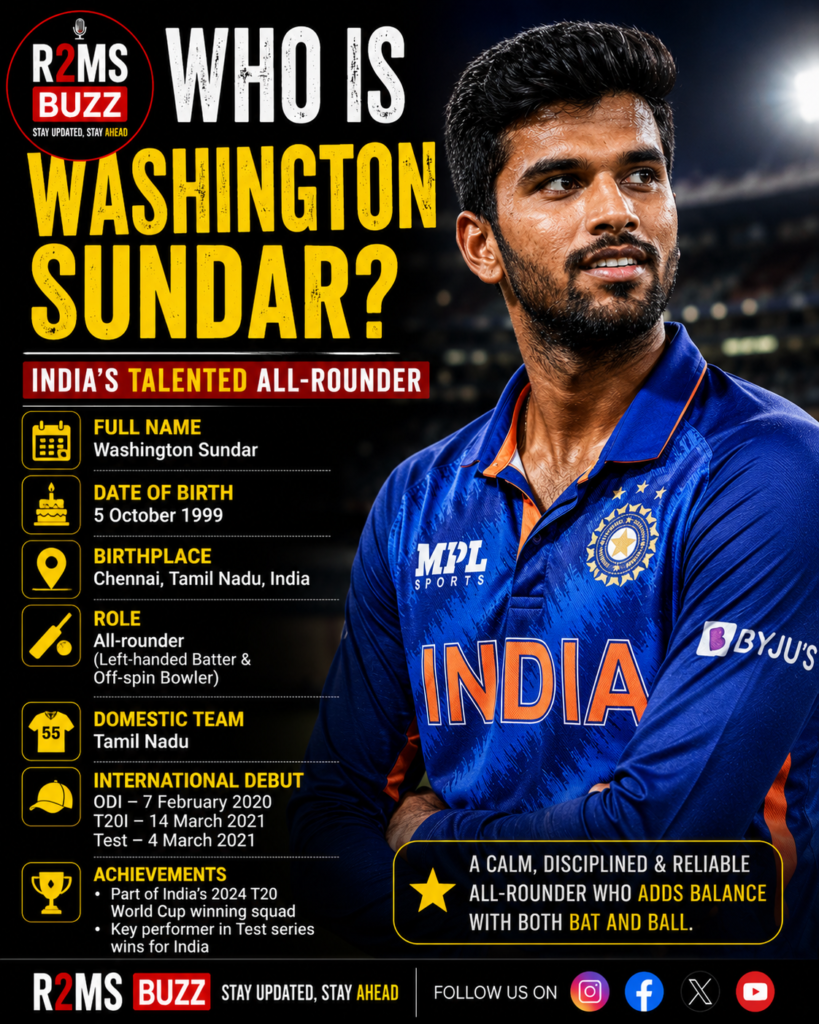 Washington Sundar Quick Profile