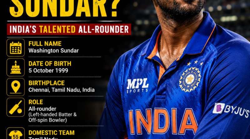 Washington Sundar biography, Washington Sundar family, Washington Sundar father, Washington Sundar mother, Washington Sundar sister, Washington Sundar age, Washington Sundar education, Washington Sundar career, Washington Sundar IPL, Washington Sundar biography in English, Washington Sundar net worth, Washington Sundar records, Washington Sundar wife, Washington Sundar lifestyle, Indian cricketer Washington Sundar