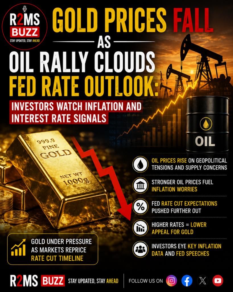 Gold prices declined as rising oil prices renewed inflation concerns and kept the Federal Reserve's interest rate outlook in focus. Here's what it means for investors and global markets.