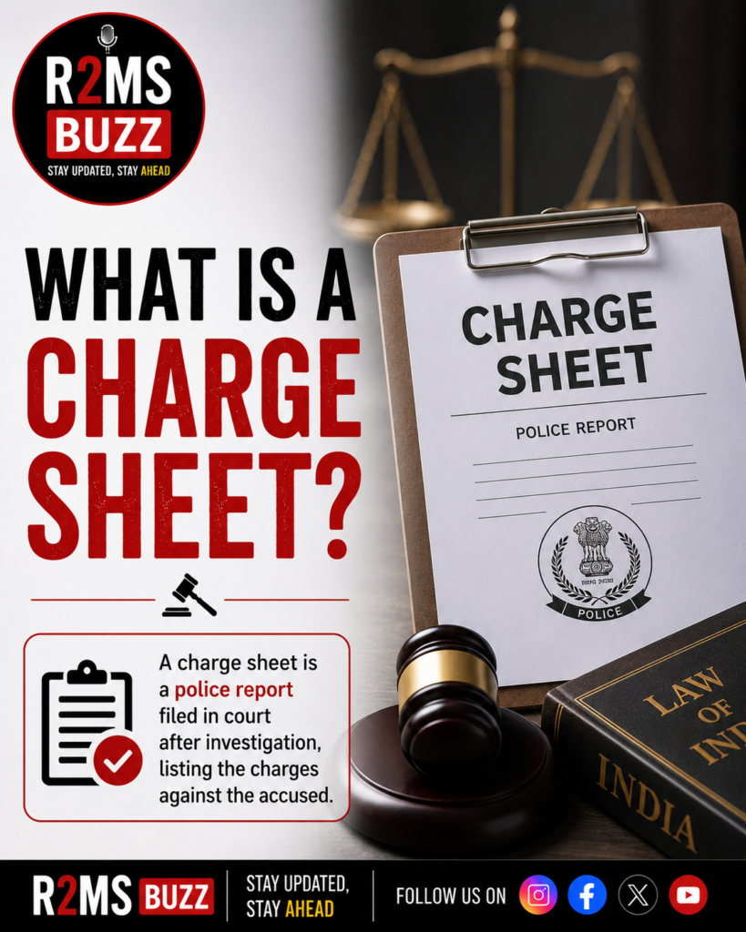 What Is a Charge Sheet, Charge Sheet Meaning, Police Charge Sheet Process, Charge Sheet After FIR, Criminal Investigation India, Court Trial Process, FIR vs Charge Sheet, Supplementary Charge Sheet, BNSS Criminal Procedure, Indian Criminal Law