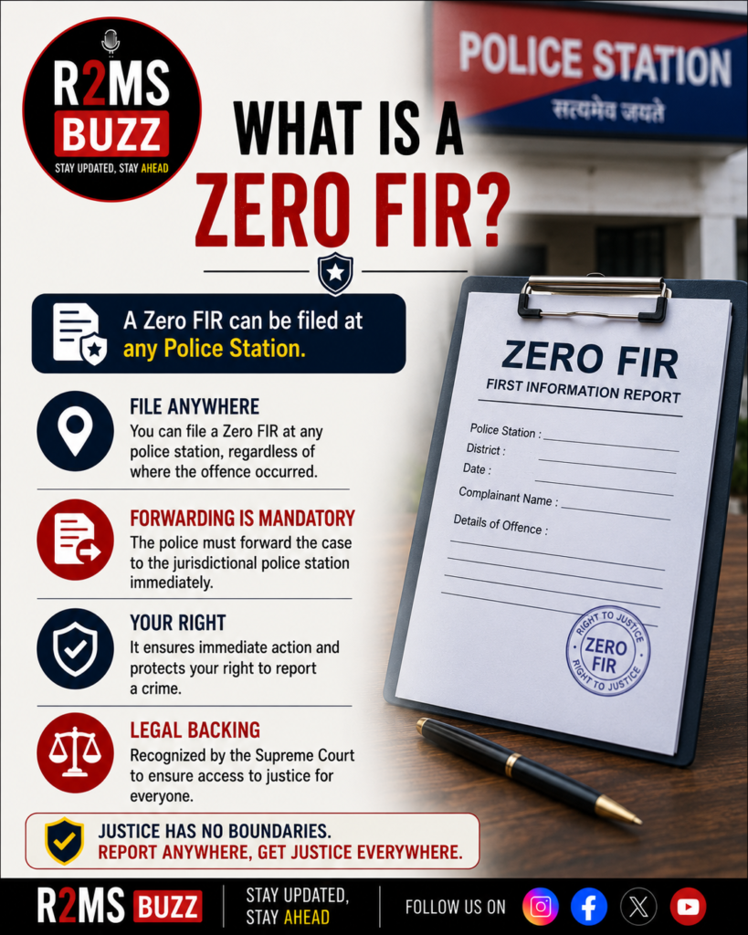 What Is Zero FIR
Zero FIR Explained
Zero FIR Process in India
Difference Between Zero FIR and FIR
How to File a Zero FIR
Criminal Procedure Guide India