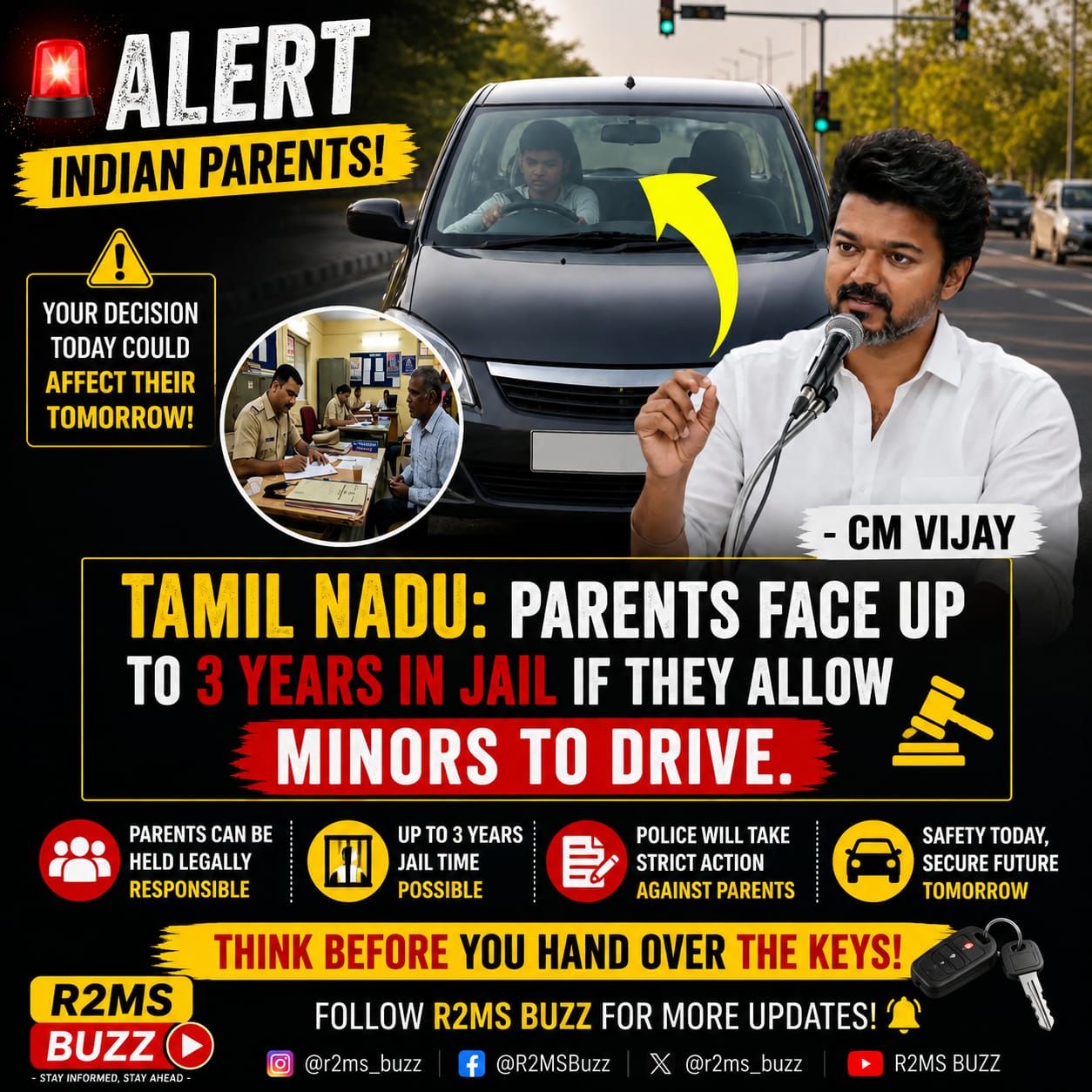 Tamil Nadu Warns Parents Against Allowing Minors to Drive Tamil Nadu Warns Parents Against Allowing Minors to Drive