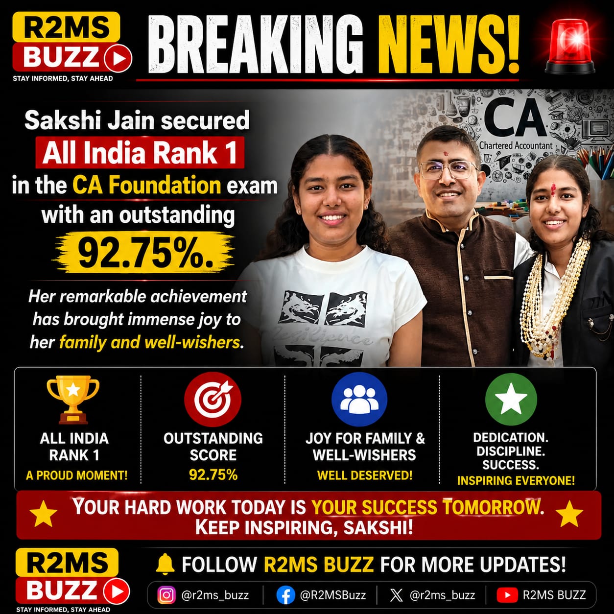 All India Rank 1 in CA Foundation Exam 2026